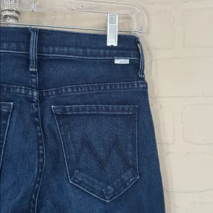 MOTHER Denim jeans the insider crop step gray movin on up stretch blue thumbnail 5