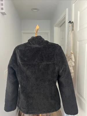 The North Face Mossbud Insulated Reversible Full Zip Puffer Fleece Jacket Black thumbnail 8