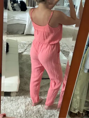 Evereve Womens Pink Sleeveless Drawstring Jumpsuit thumbnail 2