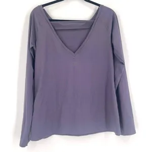 CALIA by Carrie Underwood Women's‎ Long Sleeve Elastic V Back Top Purple Large thumbnail 3