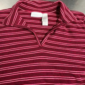 Liz Claiborne Striped Red, Black and White Sweater - Size Medium - GUC thumbnail 3