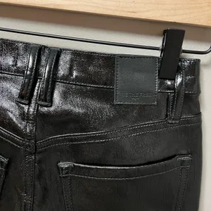 Free People‎ Phoenix Coated Button Fly Skinny Jeans in Liquid Black size 25 thumbnail 4