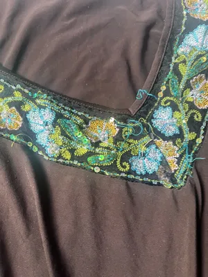 Rampage Vintage y2k early 2000s embellished boho flutter sleeve blouse thumbnail 3
