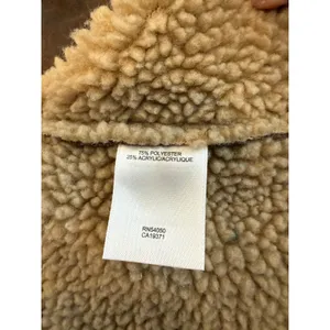 Robbi & Nikko Hooded Vest Women's Medium Brown Faux Suede Sherpa Sleeveless thumbnail 9