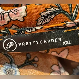 PrettyGarden Ruffle Cap Sleeve Floral Hi-Low Maxi Dress‎ Brown Size XXL (18) thumbnail 5