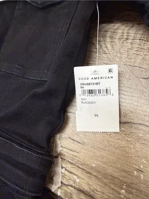 Good‎ American Black Good American Denim Jumpsuit size large NWT thumbnail 7