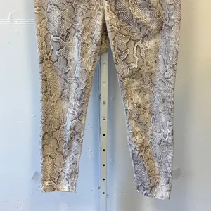 White House Black Market Snakeskin Skinny Jeans High Rise Python Print Neutral thumbnail 4