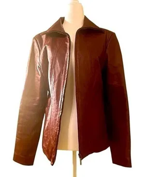 East 5th Vintage Burgundy Leather Jacket thumbnail 1