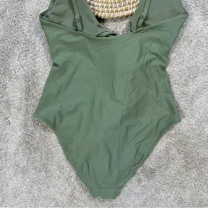 aerie Women’s Long Wrap Tie One Piece Full Coverage Swimsuit in Green L thumbnail 9