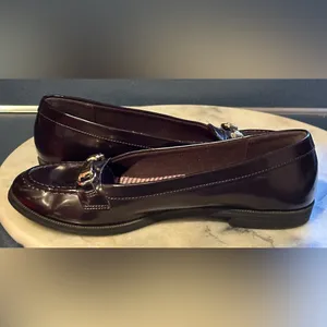 Dexflex Comfort Burgundy/Purple Loafers W Front Gold Buckle & Padding S… thumbnail 7