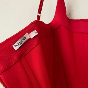 HOUSE OF CB 'Olivette' Red Rose Satin Corset‎ Maxi Dress NWOT size XS thumbnail 9