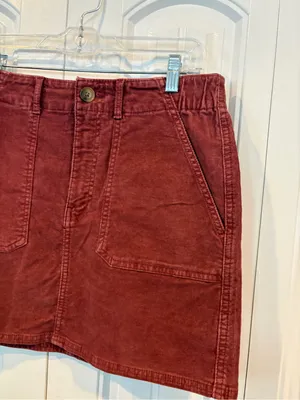 American Eagle super stretch corded rust mini skirt size 6 thumbnail 3