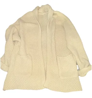 Cream knitted cardigan Yellow Size L thumbnail 1