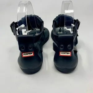 Hunter Original‎ Fringe T-Bar Leather Sandals Black thumbnail 7