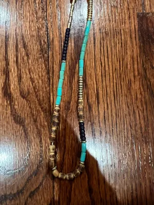 Beaded Necklace Blue thumbnail 2
