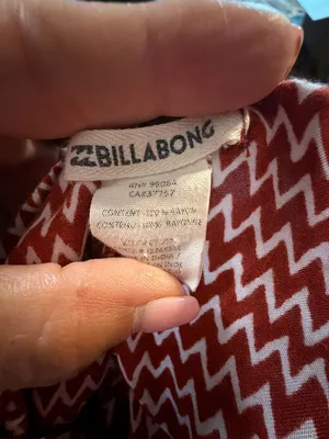 Billabong Red and White Chevron Zig Zag Print Long Sleeve Romper thumbnail 6