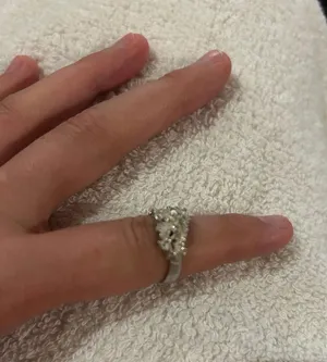 Vintage ring band sterling silver 925 beautiful unique size 6 thumbnail 1