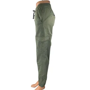 Cotton On Green Straight Leg Elastic Waist Drawstring Trousers Cargo Pants Sz 10 thumbnail 2