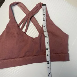 Buffbunny Sports Bra Crisscross Straps Size‎ S Small Mauve Workout Athletic Yoga thumbnail 6