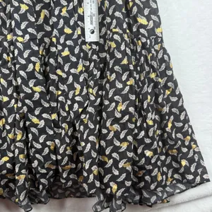 DOEN Ivana Dress Falling Leaves Black Gold‎ Metallic Boho Maxi XS thumbnail 3