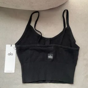 Alo Yoga Sheer Cashmere Tank Black XS thumbnail 4