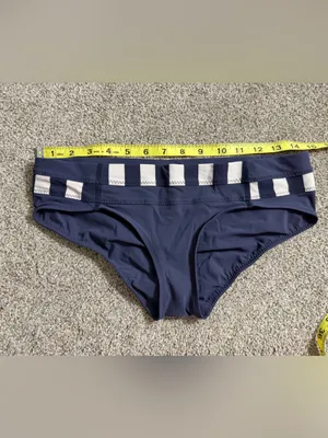 Lululemon Shanti Surf Hipster Steep Stripe Printed Cadet Blue Size 6 Bottom ONLY thumbnail 8