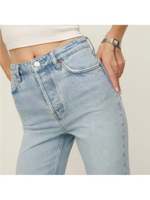 Reformation Cynthia High Rise Straight Jeans thumbnail 3