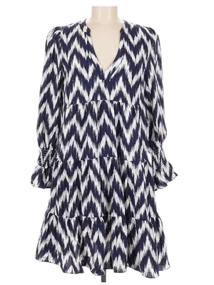 Tuckernuck Pomander Place Navy Ikat Kenzo Dress Size L thumbnail 5