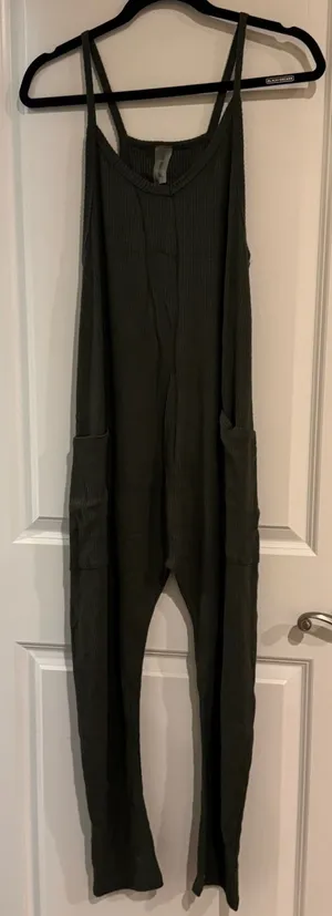 altar’d state revival jumpsuit ribbed green thumbnail 1
