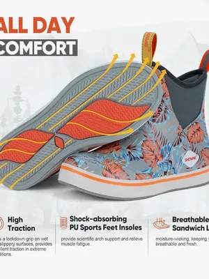 Showave Women's Deck Boots Waterproof Ankle Rain Footwear Non-Slip Size 6 thumbnail 4