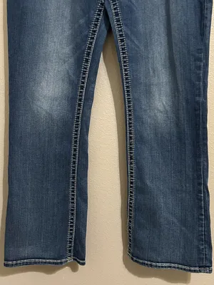 Rock Revival Easy Bootcut Embellished Embroidered Denim Jeans Women’s Size 34 thumbnail 6