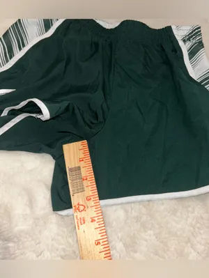 MSU Michigan State University green white Nike dri-fit shorts woman’s small thumbnail 5