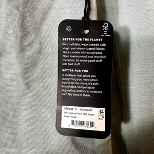 Allbirds Natural Run Mid Layer Merino Wool Blend Quarter Zip Pullover NEW thumbnail 2