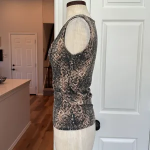 Snakeskin Print square neck Sleeveless Top Zara thumbnail 6