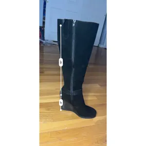 Nine West Vintage America Collection NINI Black Suede Boots Size 10 Leather thumbnail 6