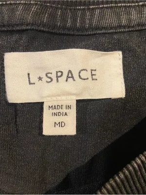 L*space black cotton cropped t shirt size medium thumbnail 2