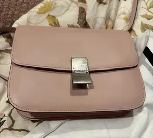 Pink Leather adjustable crossbody/shoulder bag thumbnail 1