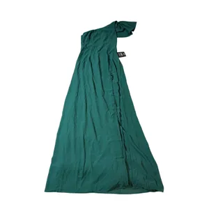NWT Lulus Small Revel in the Moment Emerald Green‎ One-Shoulder Maxi Dress thumbnail 3