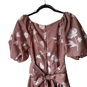 En Saison Monet Midi Puff Sleeve Square Neck Dress NWT Size XS thumbnail 4