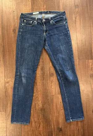 AG Adriano Goldschmied The Stilt Cigarette Leg Skinny Jeans 27R Dark Wash thumbnail 1
