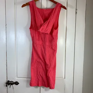American Eagle‎ Coral Pink Hood Surplice Empire Waist Mini Dress XS Beach Resort thumbnail 9