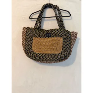 Loloi Rugs Braided Tote Bag Earth Tones Bohemian Woven Shoulder Bag Large thumbnail 2
