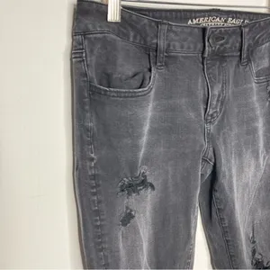 American Eagle Outfitters‎ super low jegging black Gray size 8 thumbnail 5