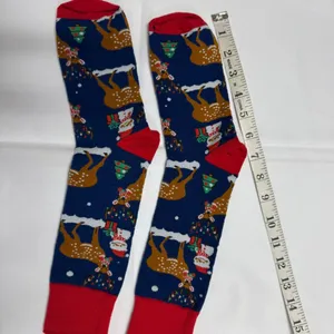 Christmas Winter Reindeers Crew‎ Socks - NEW in Bag. thumbnail 5