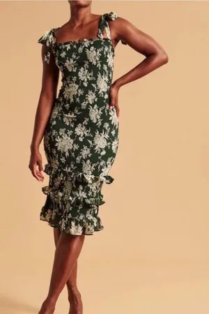 Abercrombie Midi Floral Dress thumbnail 1