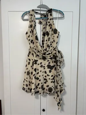 Abercrombie and Fitch Draped Halter Mini Dress thumbnail 2
