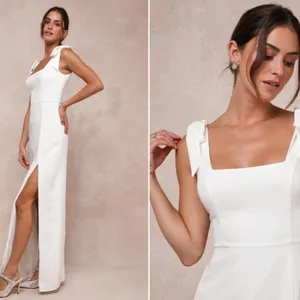 LULU's Bridal Wedding Shower Rehearsal Dinner Reception Chic Maxi Dress thumbnail 3