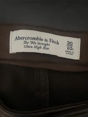 Abercrombie Women Brown Faux Leather Pants - Classic Straight Fit thumbnail 5