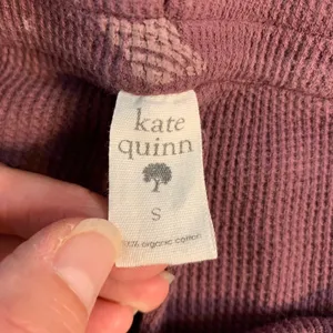 Kate Quinn Women Small Organic Cotton Waffle Knit Joggers Purple Planet Print thumbnail 3