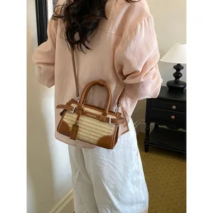 Chic Carryalls Leather Trim Woven Crossbody Bag thumbnail 7